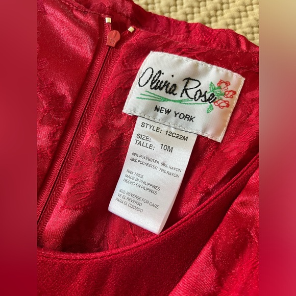 Olivia Rose ❤️ vintage 90s red satin flutter sleeve button front mini dress - Picture 9 of 9